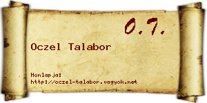 Oczel Talabor névjegykártya
